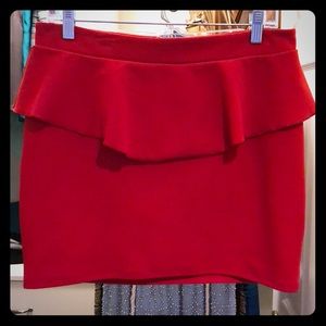 Peplum Mini Skirt